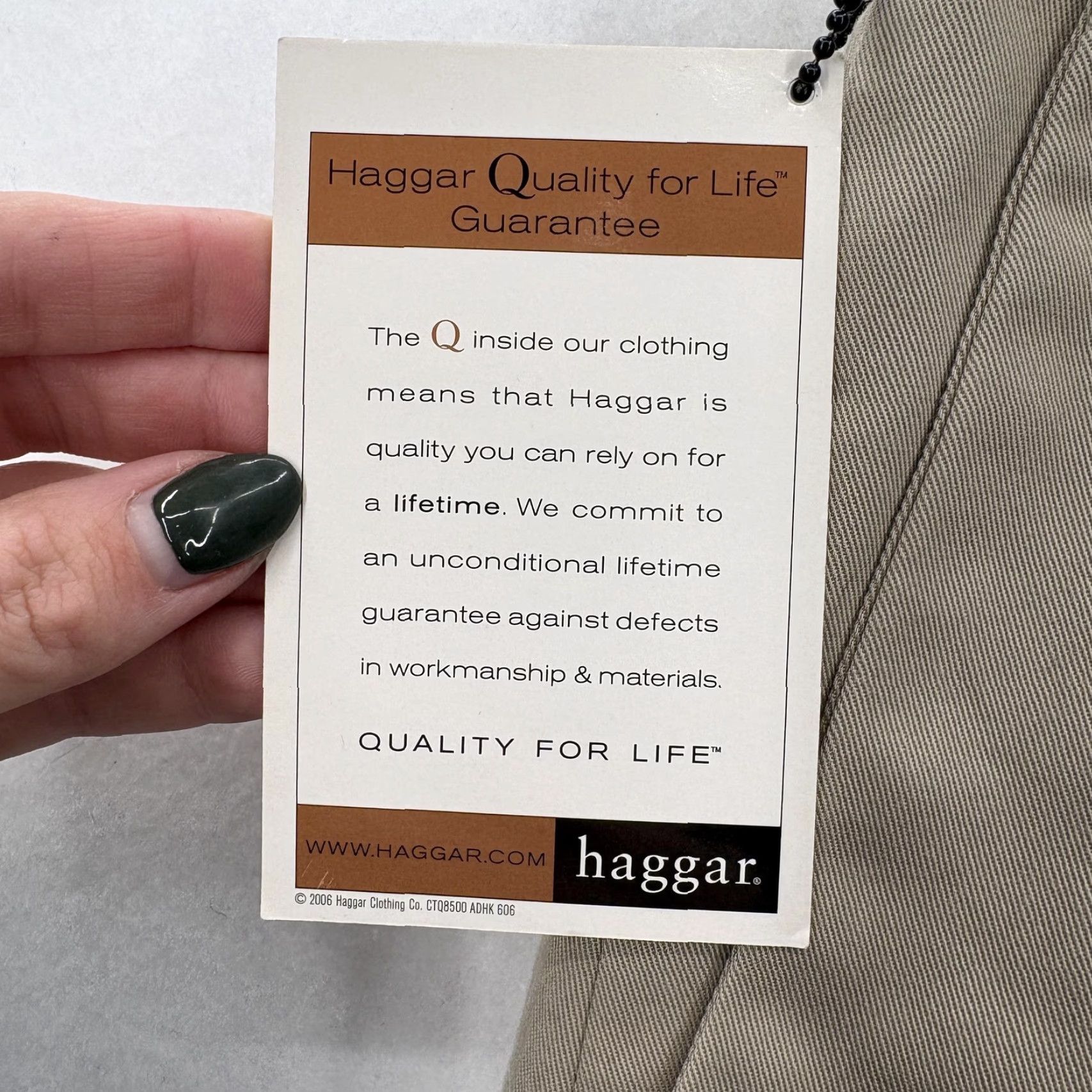 Haggar Haggar Work To Weekend Khaki Pants Mens 36x29 Tan No Iron Cotton Chinos Casual Size US 36 / EU 52 - 5 Thumbnail