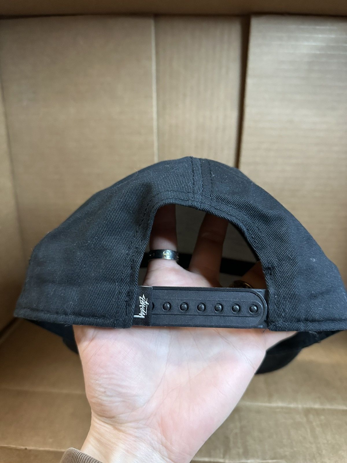 Y2k stussy snapback hat