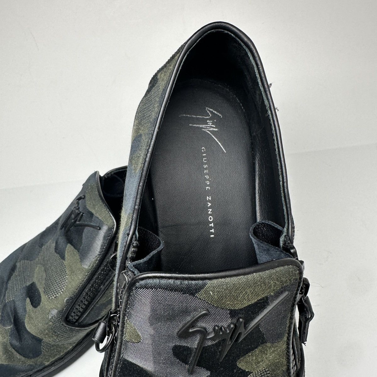 Giuseppe Zanotti Giuseppe Zanotti Mens Black / Green Camouflage Size US 10.5 / EU 43-44 - 4 Thumbnail