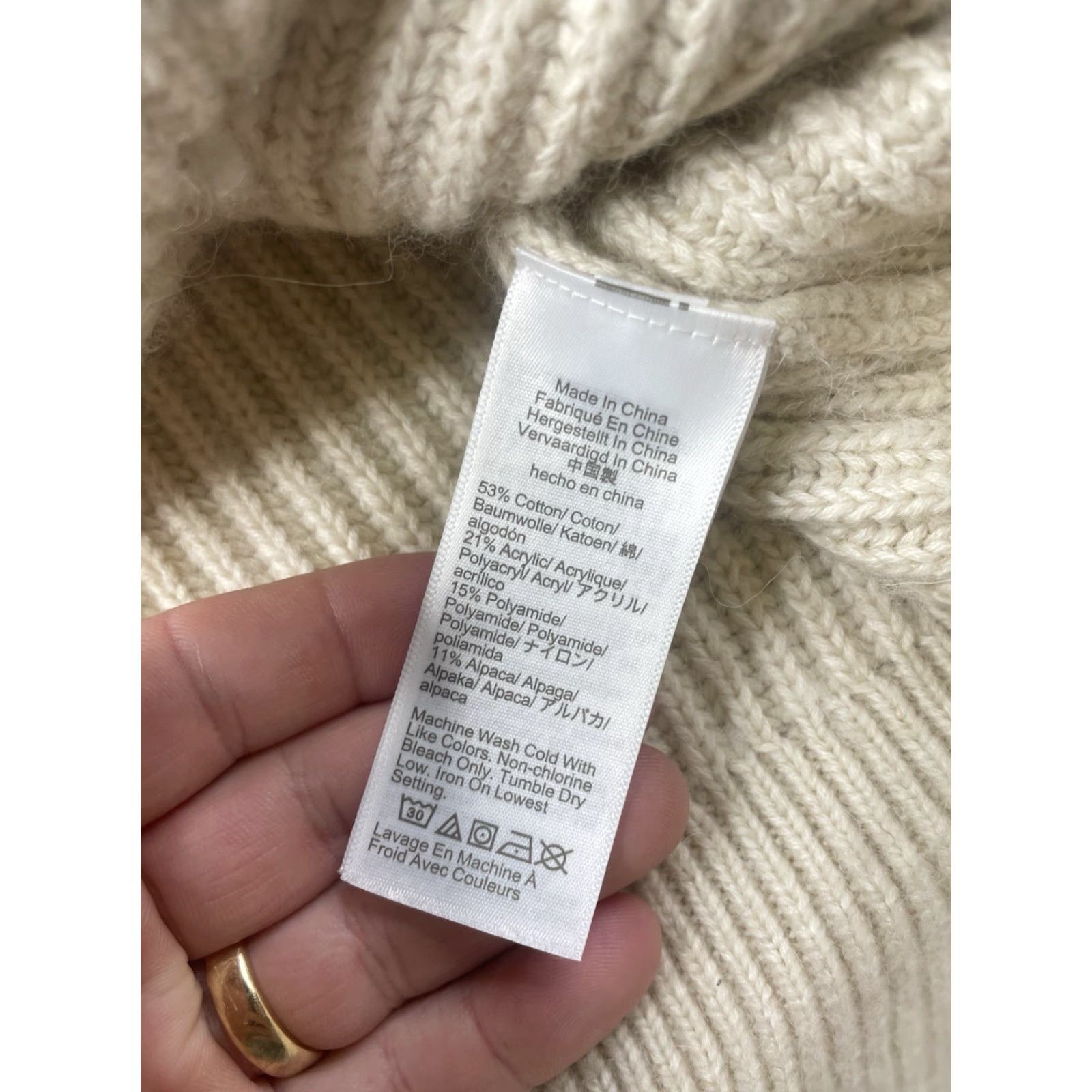 J.Crew J.CREW Sweater Cardigan Womens XL Ivory V-Neck Ribbed Alpaca Blend Knit BX468 Heavy Size XL / US 12-14 / IT 48-50 - 5 Thumbnail