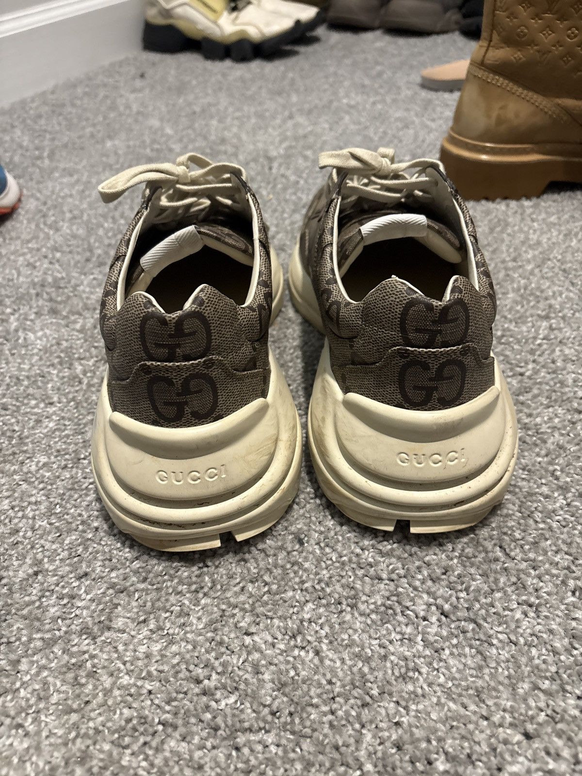 Gucci Gucci 100 Rython Sneaker ‘beige monogram’ Size US 11 / EU 44 - 3 Thumbnail