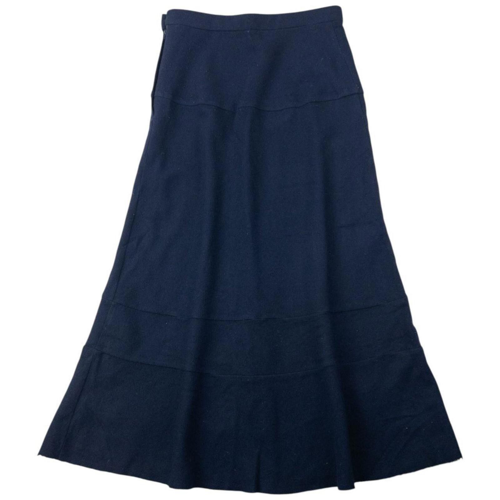 Comme des Garcons Vintage 2002 Comme Des Garçons Tricot Wool Flared Skirt W25 Size 32" / US 10 / IT 46 - 2 Thumbnail