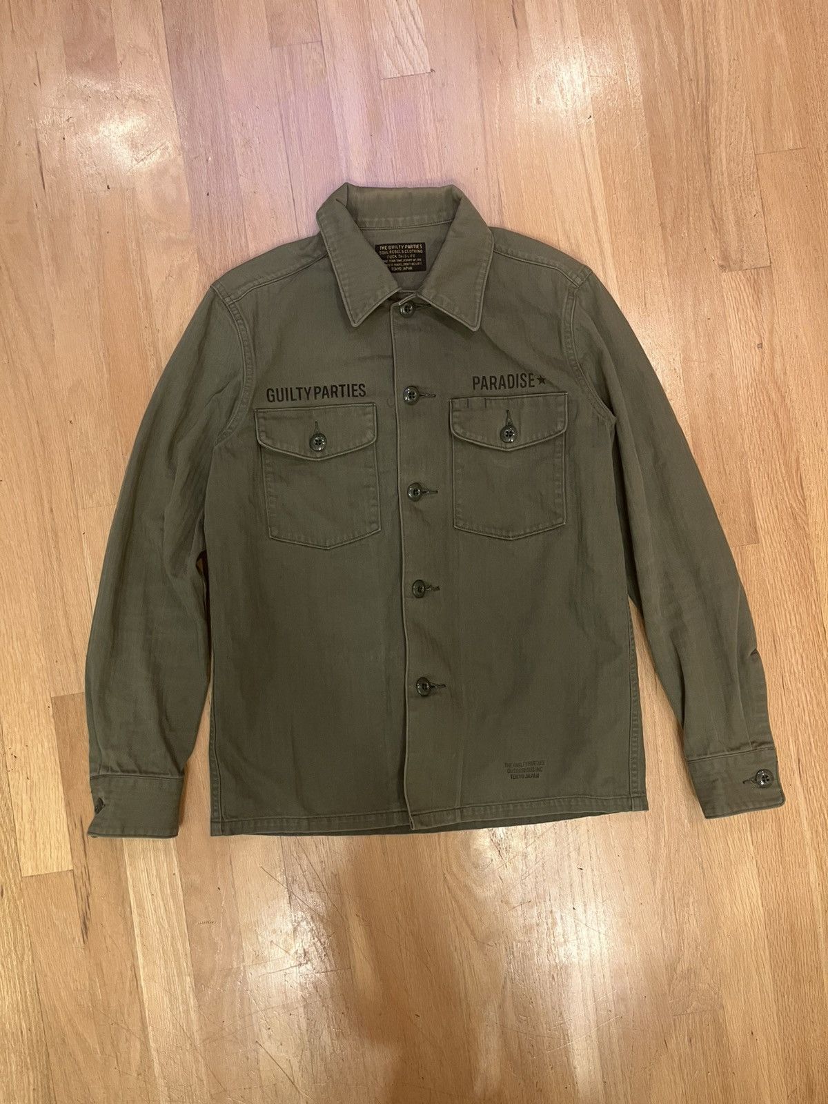 guilty parties button up