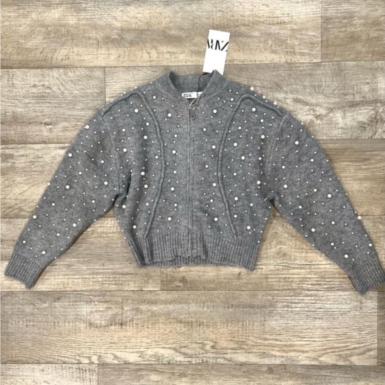 Zara ZARA Wool-Blend Pearl Knit Jacket NWT Size S / US 4 / IT 40 - 17 Thumbnail