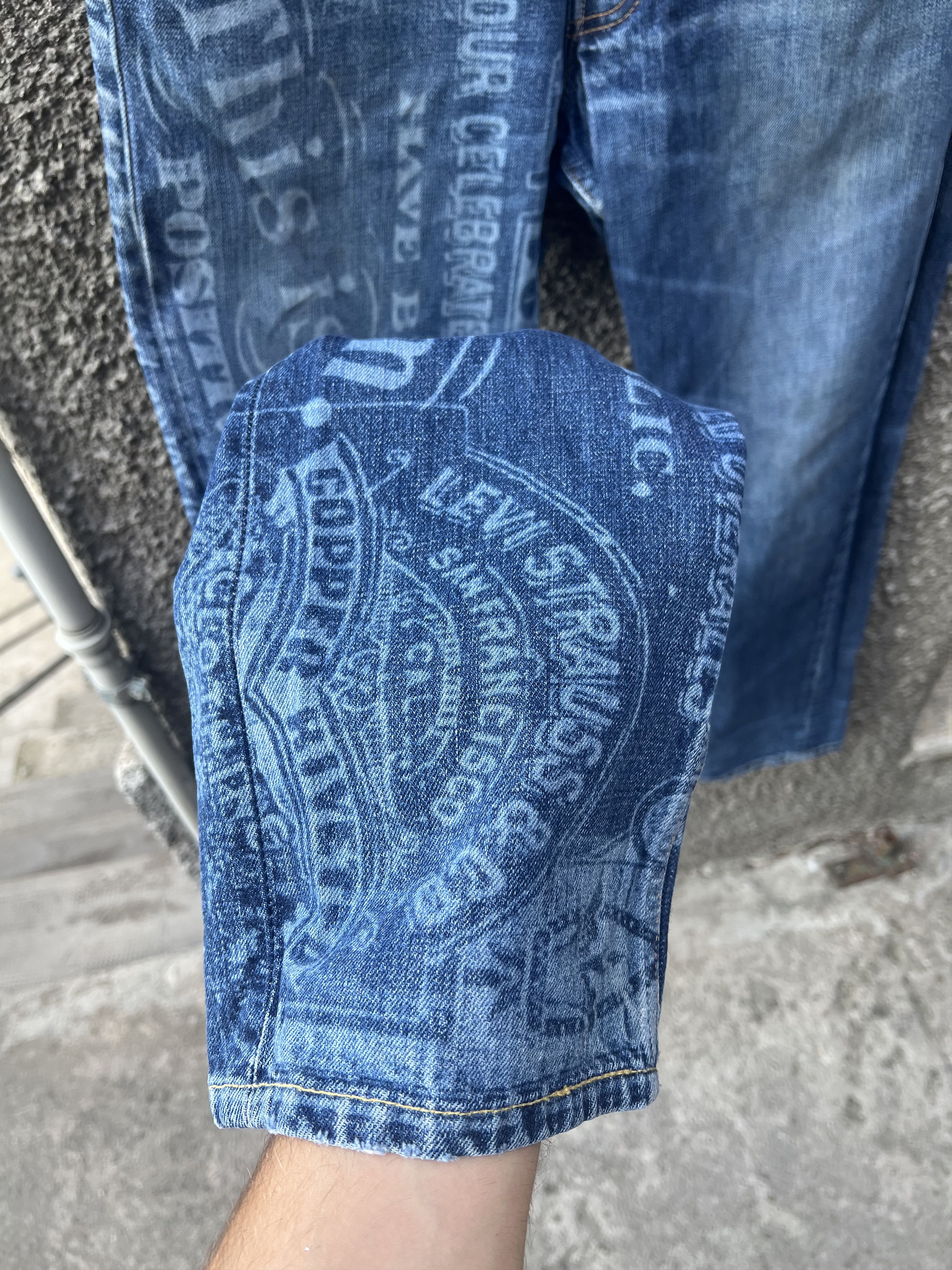 Levi's ULTRA RARE 1990s LEVI'S 501 LOGO BANNER JEANS Size US 32 / EU 48 - 2 Thumbnail