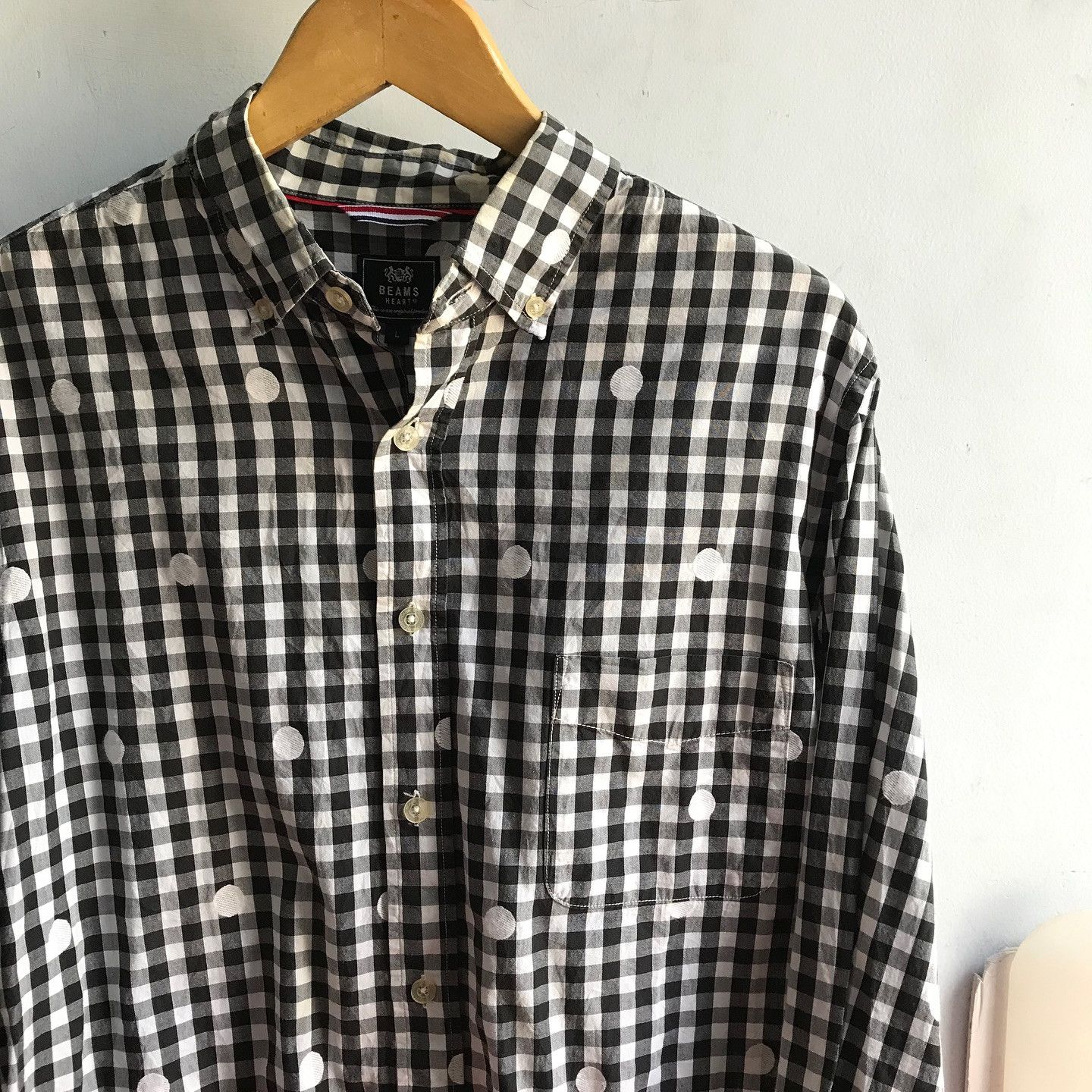 Beams Plus Beams Heart Tartan Black gingham and Polkadot Shirt Size US L / EU 52-54 / 3 - 3 Thumbnail