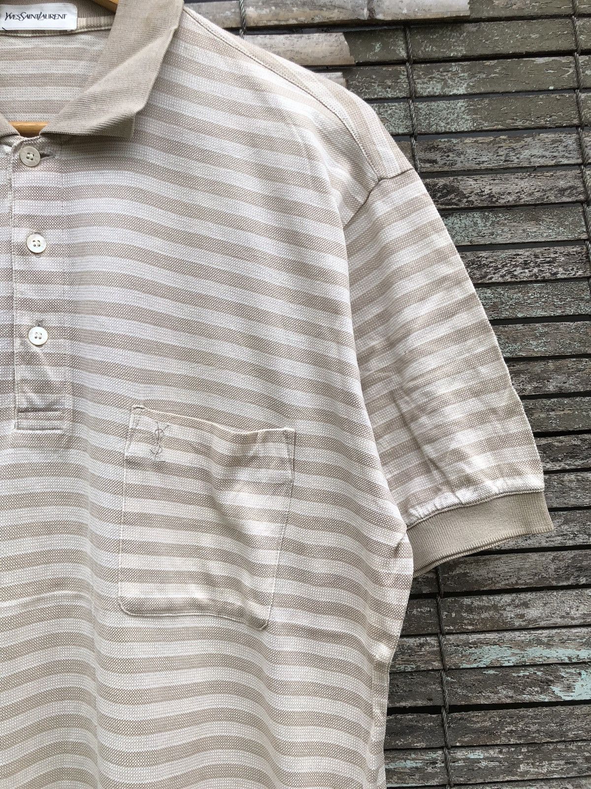 Yves Saint Laurent Vintage YSL Yves Saint Laurent Single Pocket Polo Shirt Size US L / EU 52-54 / 3 - 7 Thumbnail
