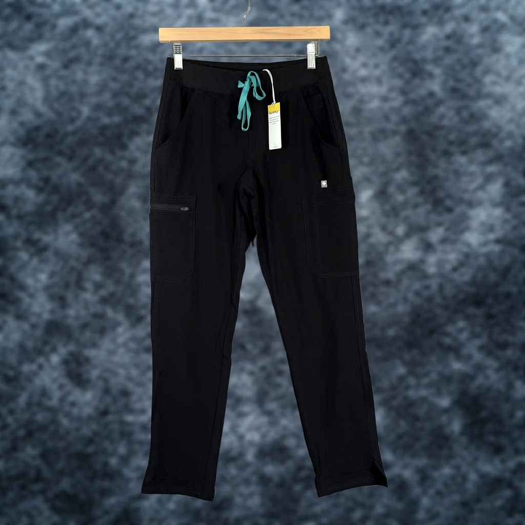 Vintage FIGS Yola Pants Womens XS Black FreeX Lined Scrub Technical Collection Medical Nursing Size 26" / US 2 / IT 38 - 1 Thumbnail