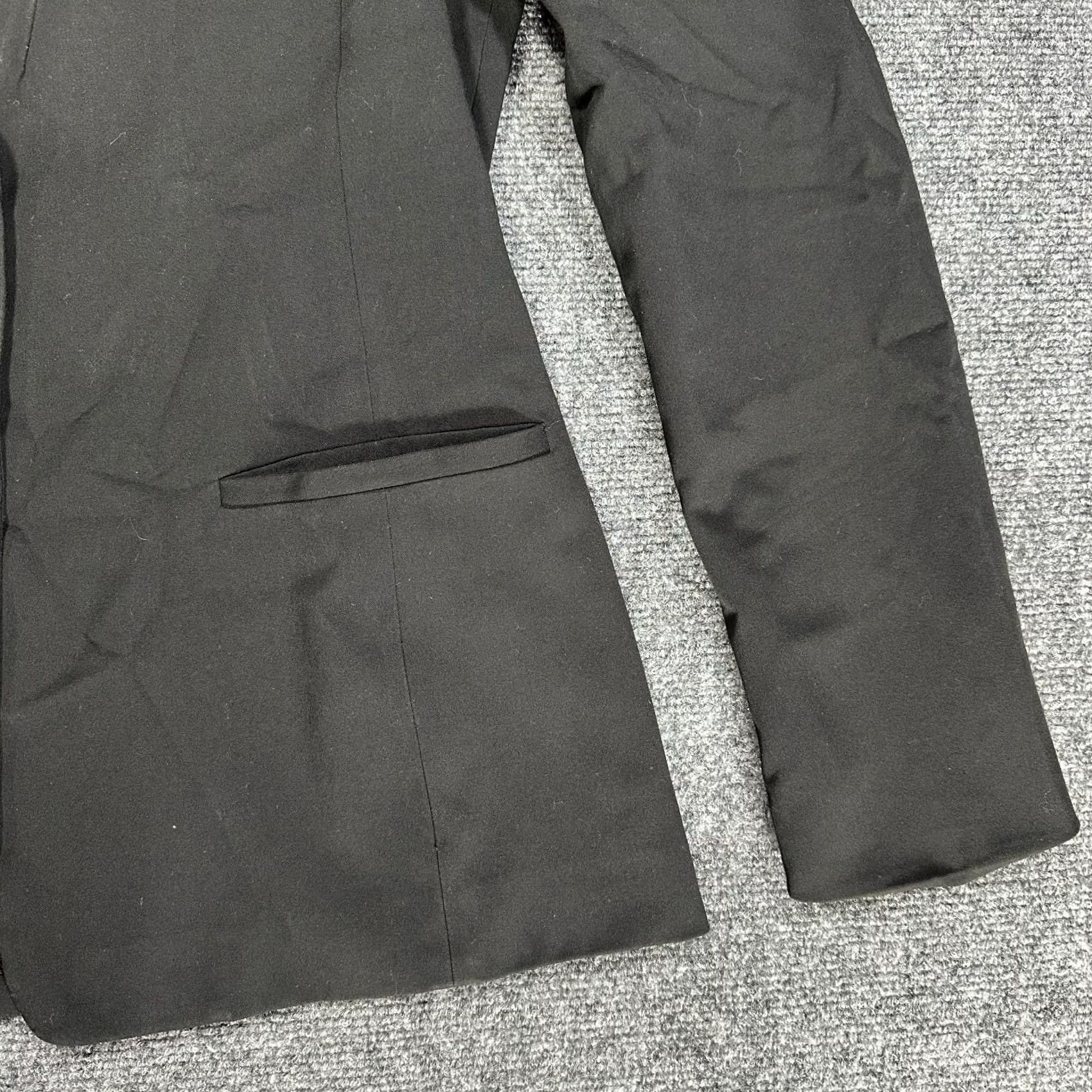 Elie Tahari Elie Tahari Blazer Womens 10 Jacket One-Button Notch Collar Pockets Lined Stretch Black Blazer, 10 Womens Mens Womens? Size L / US 10 / IT 46 - 3 Thumbnail
