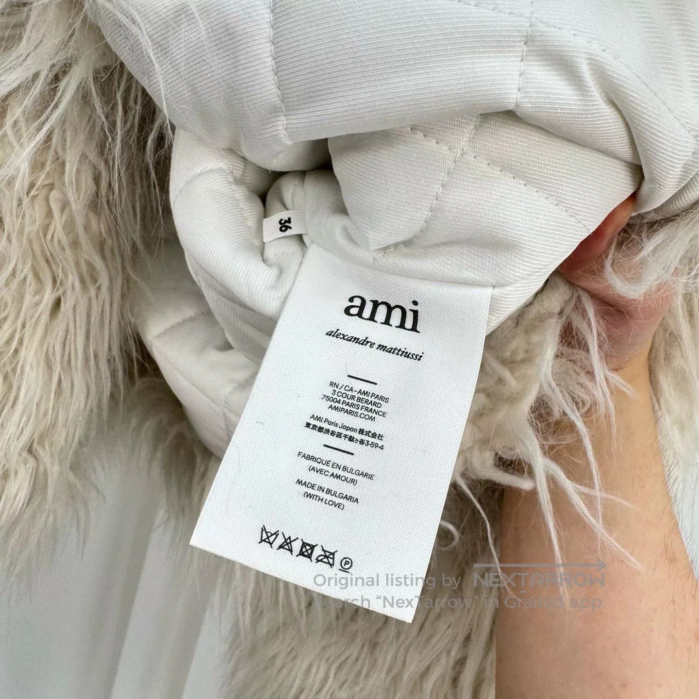 AMI Ami Faux Fur Coat. Size XS / US 0-2 / IT 36-38 - 6 Thumbnail