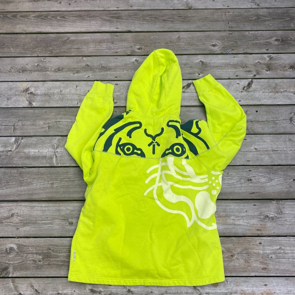 Kenzo Kenzo Paris K-TIGER Hooded Sweatshirt Green/Yellow Small Size US S / EU 44-46 / 1 - 5 Thumbnail