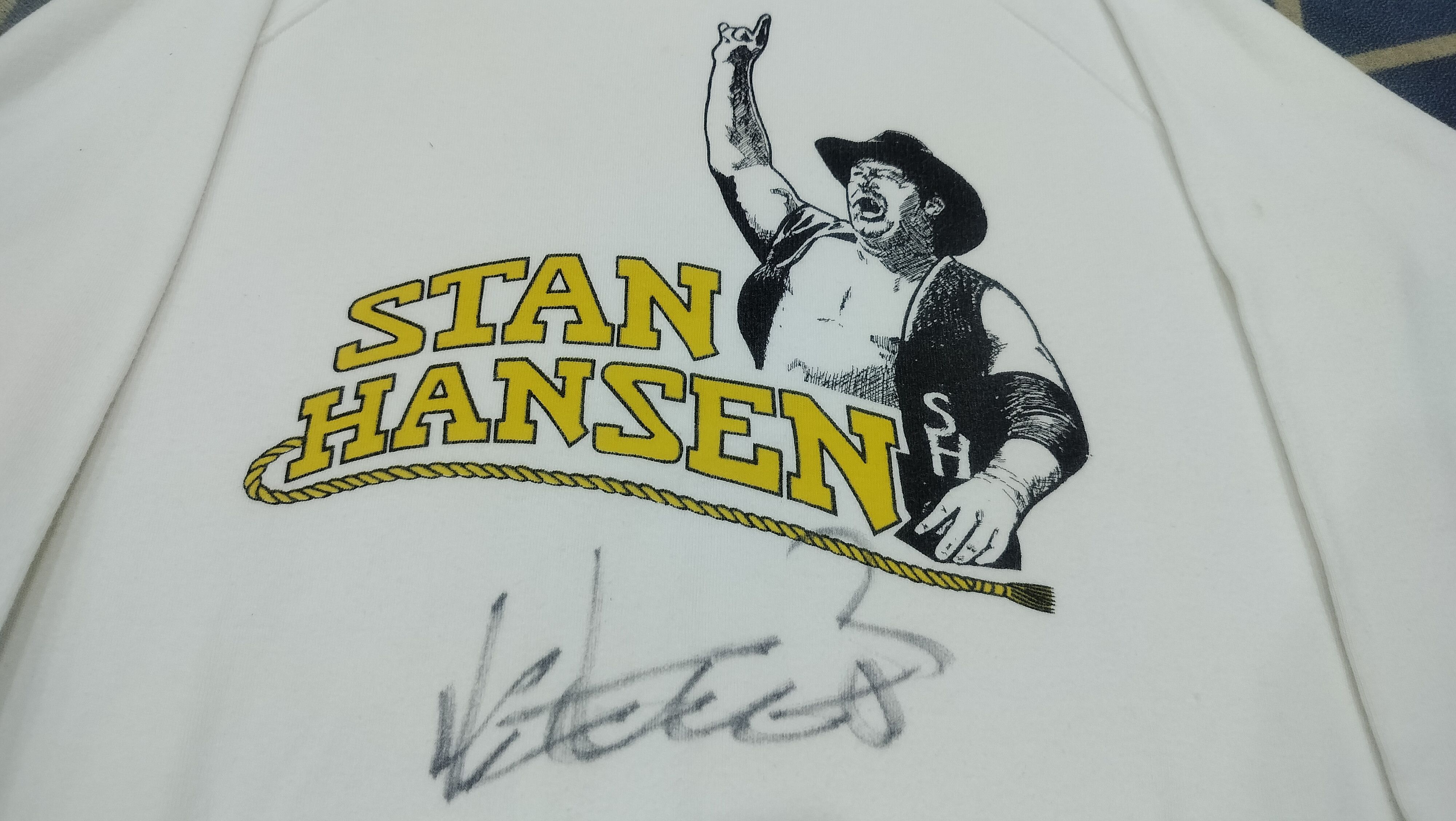 WWF Rare 80s Wwf / NJPW Stan Hansen with signature sweatshirt Size S / US 4 / IT 40 - 2 Thumbnail