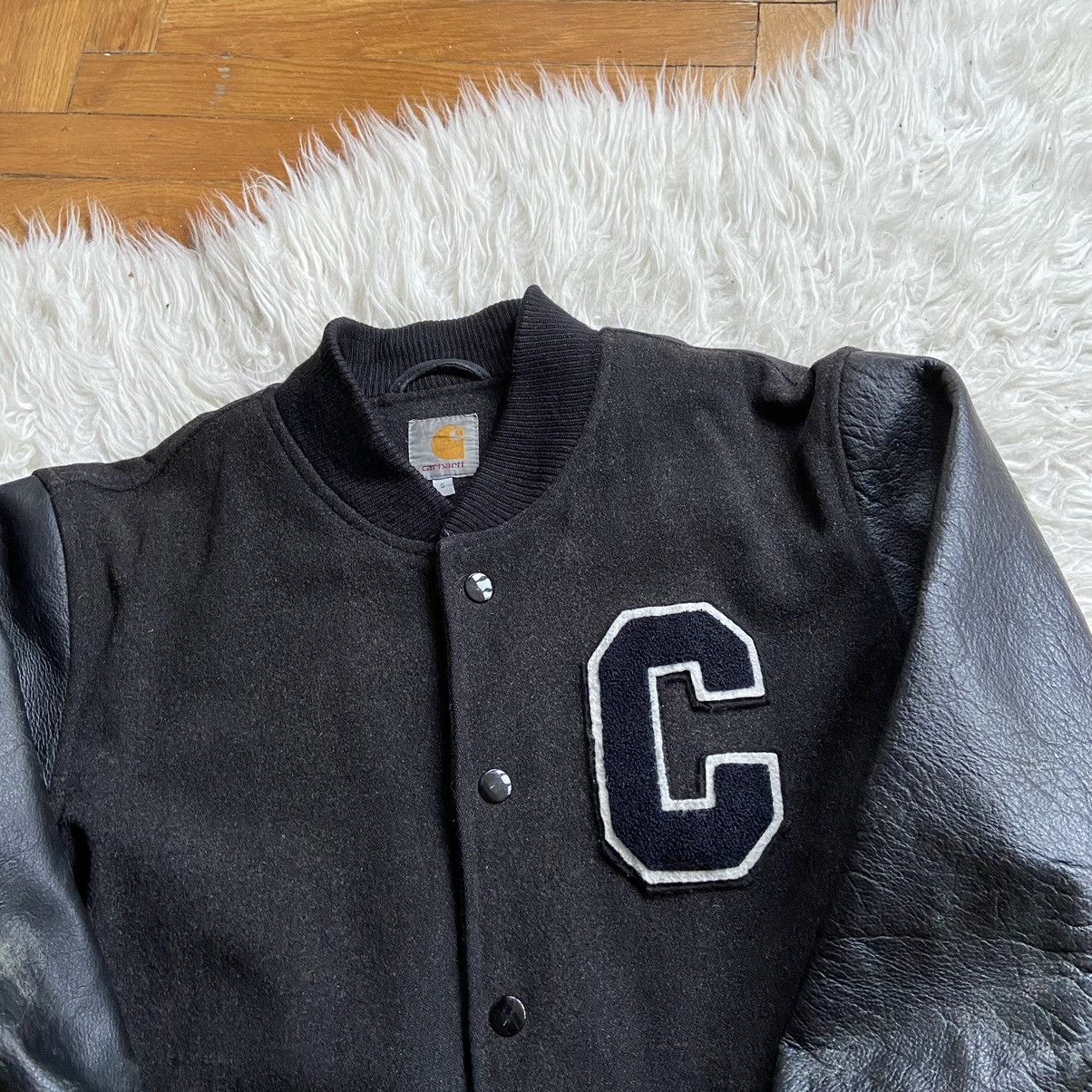 Carhartt × Carhartt Wip × Vintage 📌 Vintage Rare Carhartt Bandit Leather Varsity Jacket Size US S / EU 44-46 / 1 - 11 Thumbnail