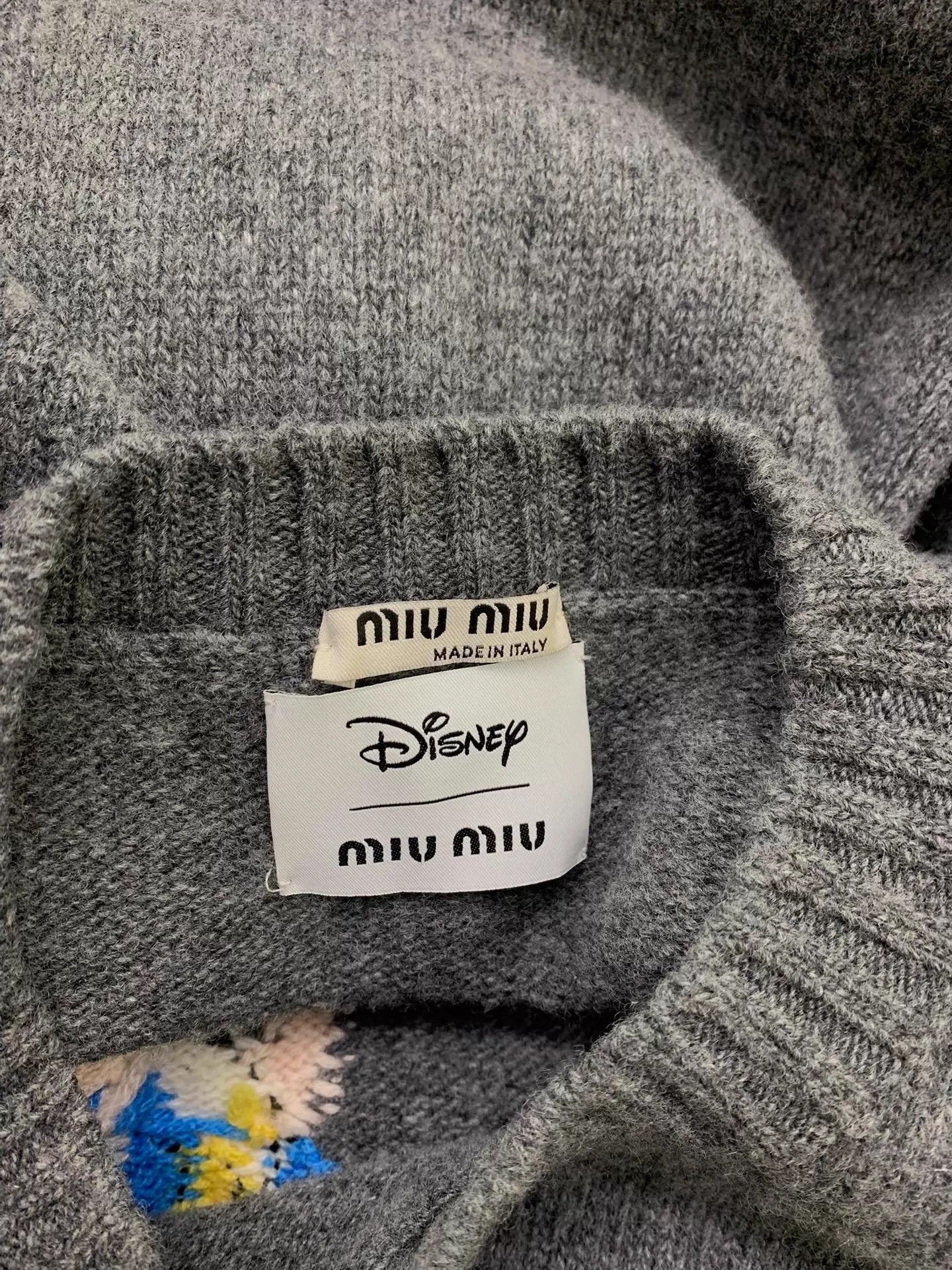 Miu Miu MiuMiu Gray Alice Print Sweater Size S / US 4 / IT 40 - 4 Thumbnail