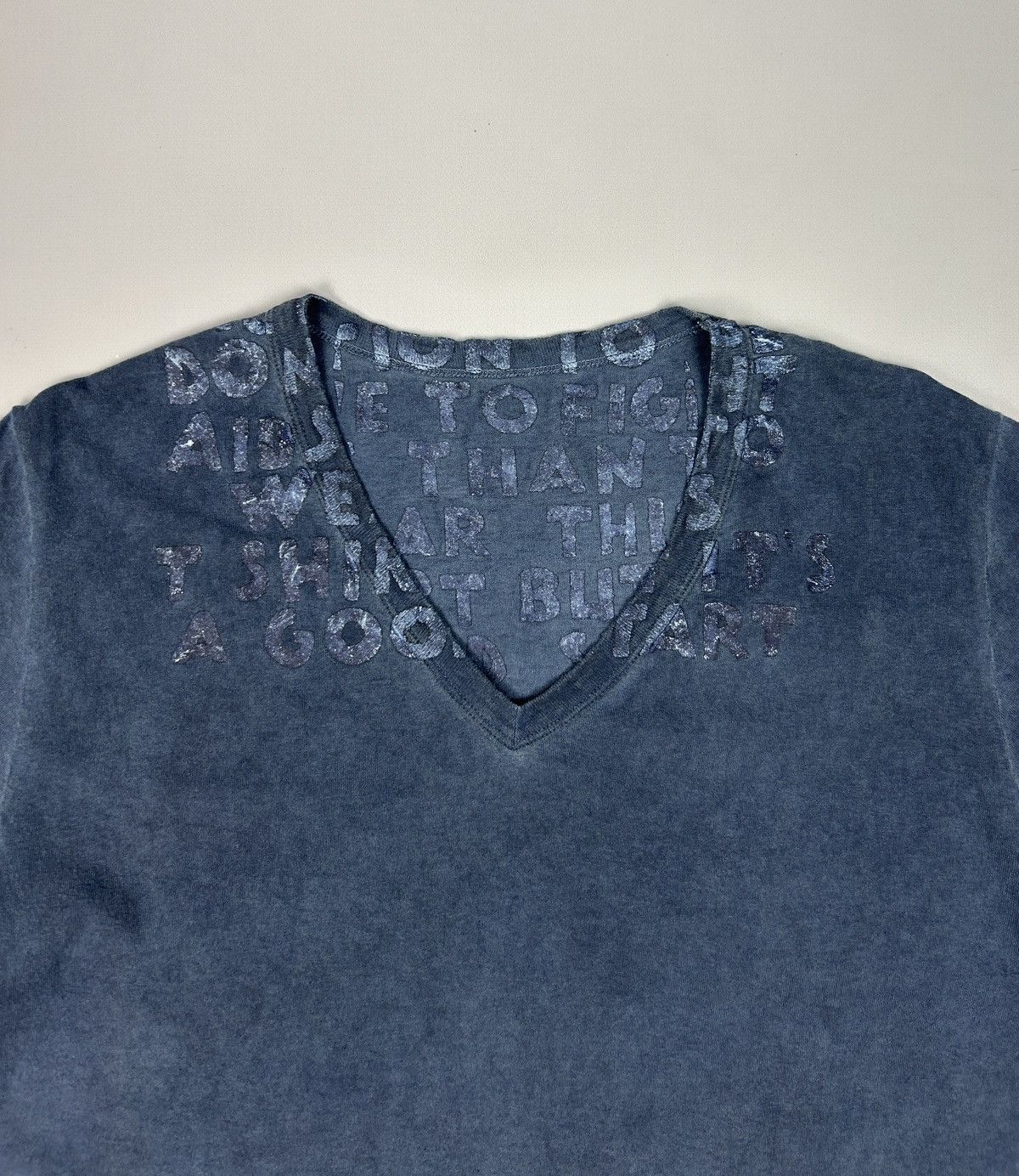 Maison Margiela Maison Martin Margiela AIDS Awareness Garment Dyed T-Shirt Size US M / EU 48-50 / 2 - 6 Thumbnail