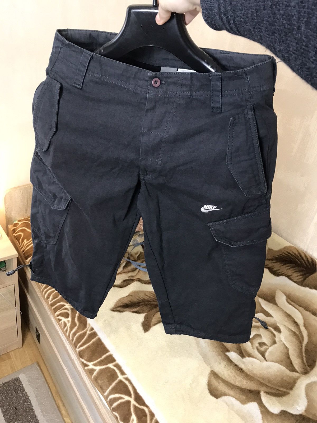 If Six Was Nine × Japanese Brand × Nike 🔥 90s Nike Cargo Shorts Denim Faded Y2K Drill Japan Hype VTG Size US 32 / EU 48 - 8 Thumbnail