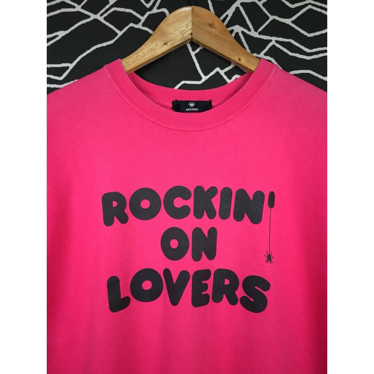 Japanese Brand Vtg 90s Super Lovers Rockin' On Lovers Skull Spider Web Tee Size US M / EU 48-50 / 2 - 7 Thumbnail