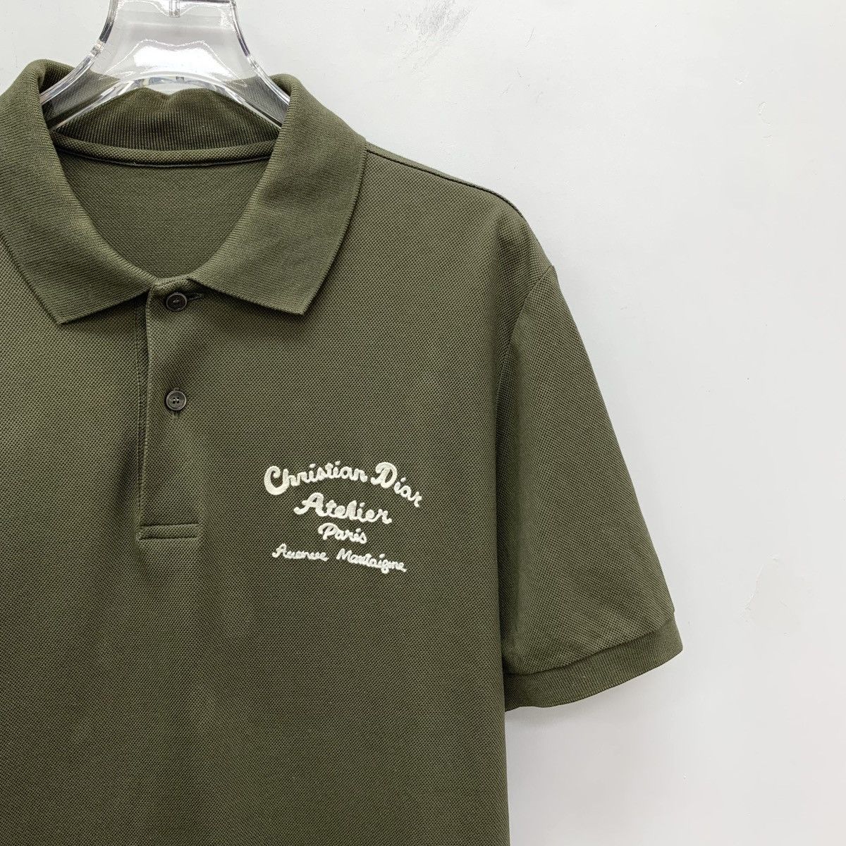 Dior Dior Collared Single-breasted Short Sleeve Polo Shirt K26WX Size US L / EU 52-54 / 3 - 3 Thumbnail