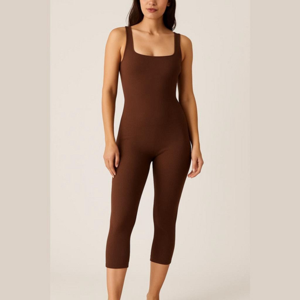 Other Popilush Brown Ribbed Shapewear Bodysuit Size medium Size 23" - 1 Thumbnail