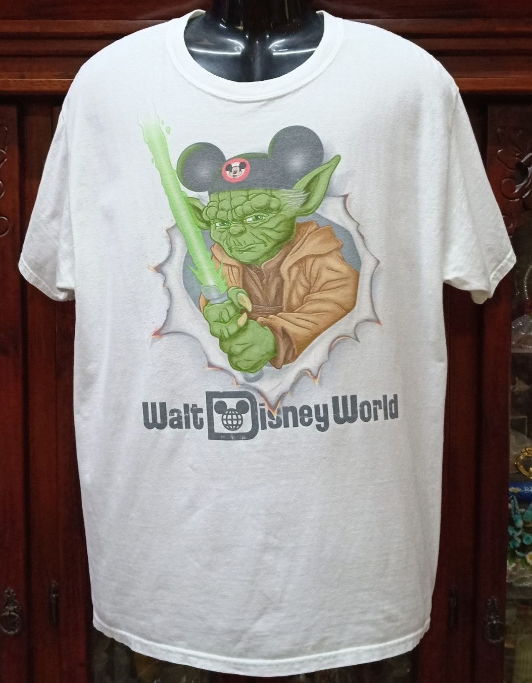 Cartoon Network × Disney × Star Wars Walt Disney World x Starwars : Yoda Mirror Print T-shirt Size US L / EU 52-54 / 3 - 1 Thumbnail
