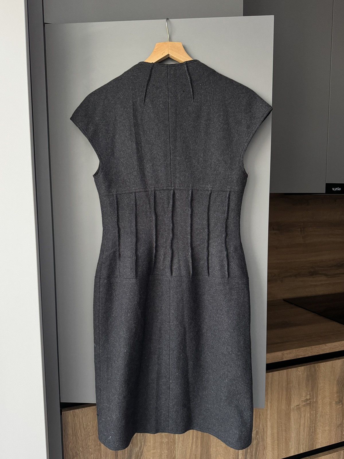 Fendi × Vintage Vintage Fendi Dark Grey Wool-Felt Minimal Silhouette Dress Size M / US 6-8 / IT 42-44 - 10 Thumbnail