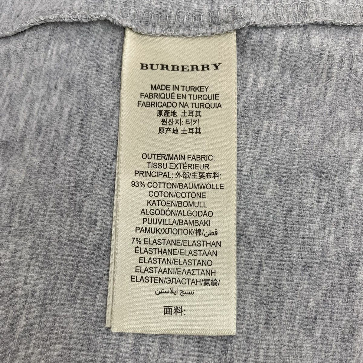 Burberry Burberry Grey Cotton Crew Neck T-shirt K26WX Size S / US 4 / IT 40 - 6 Thumbnail