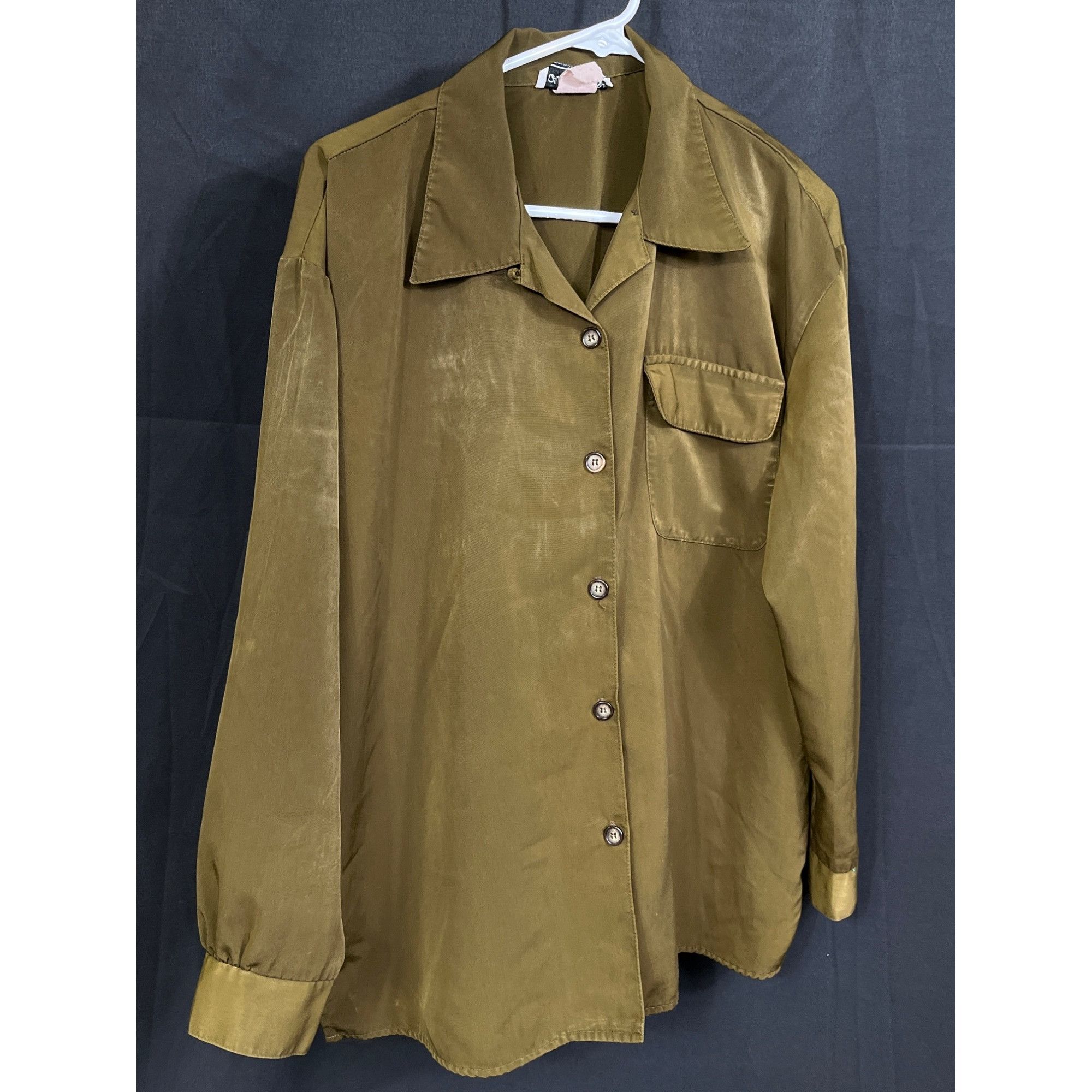 Other California Krush SKU 7783 Womens Vintage Olive Green Button Size XL / US 12-14 / IT 48-50 - 1 Thumbnail
