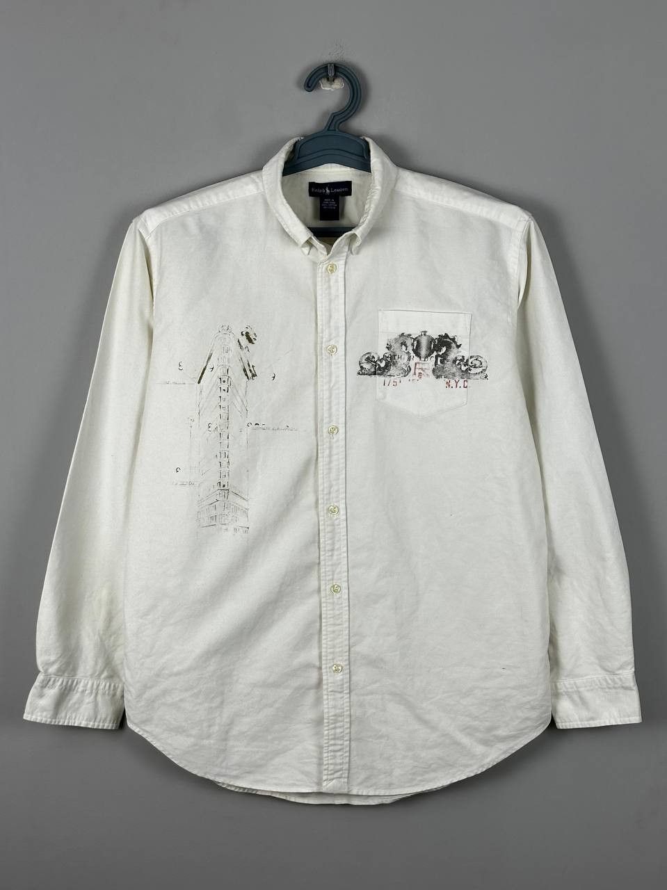 Polo Ralph Lauren Vintage Polo Ralph Lauren Oxford Printed Shirt Size US M / EU 48-50 / 2 - 1 Thumbnail