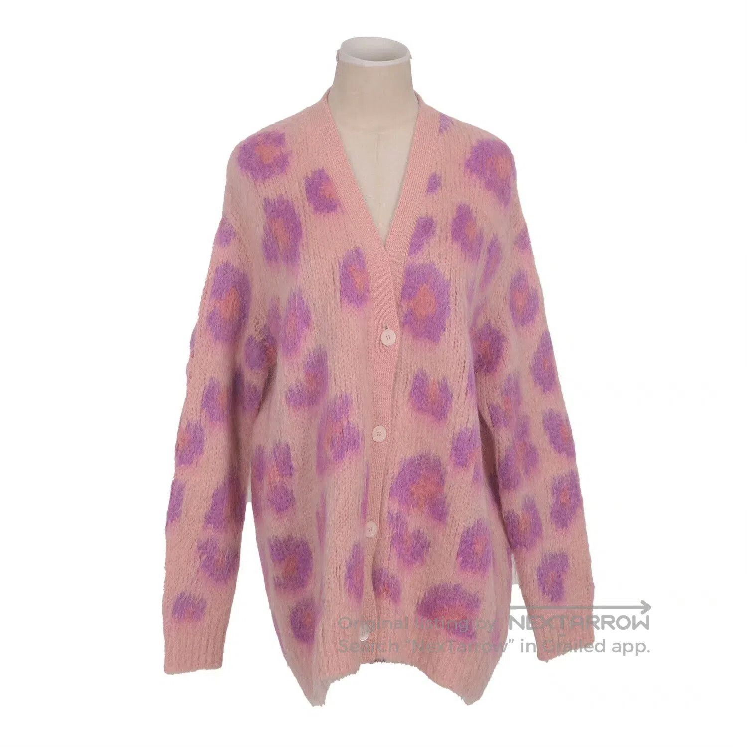 Miu Miu Miu Miu Leopard Mohair Cardigan. Size S / US 4 / IT 40 - 1 Thumbnail