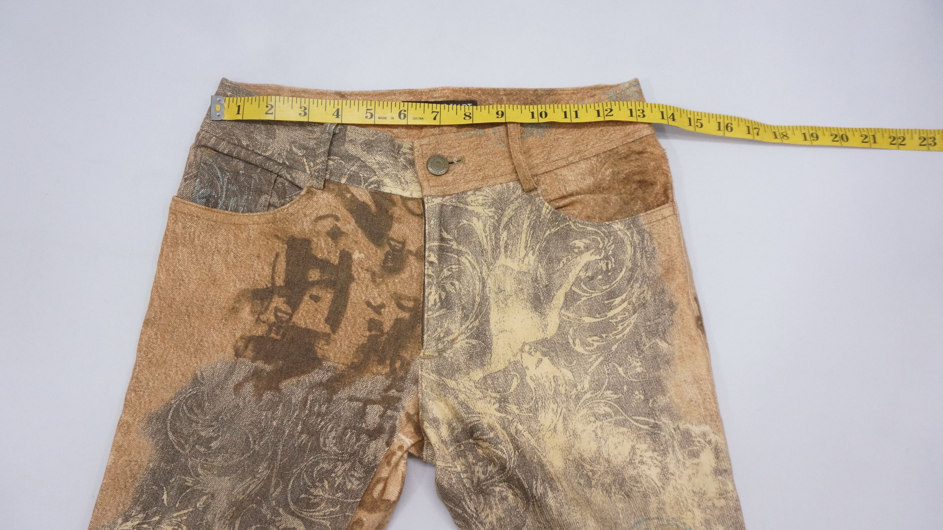 Other 🔥 Rare Tornado Mart Femme Bootcut Flared Full Print Jeans Size 26" / US 2 / IT 38 - 10 Thumbnail