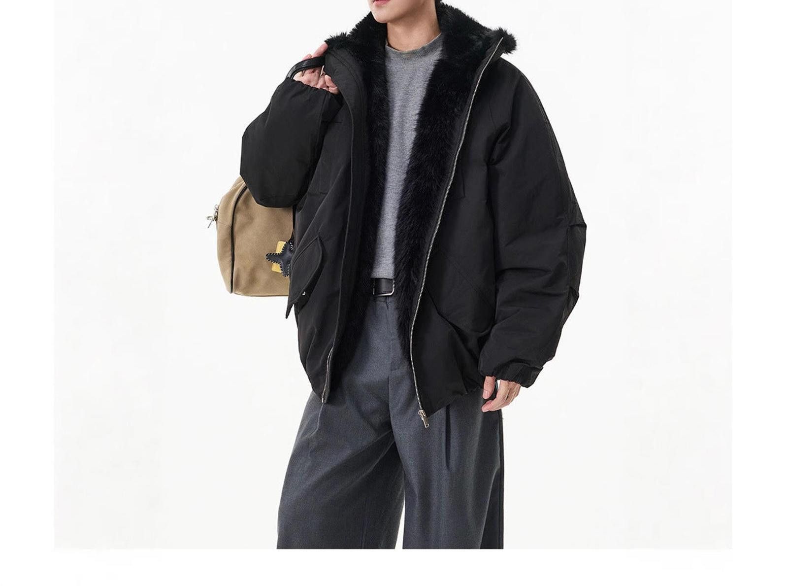 Japanese Brand Faux Fur Lined Men's Parka Jacket, Oversized Fit Size US M / EU 48-50 / 2 - 6 Thumbnail