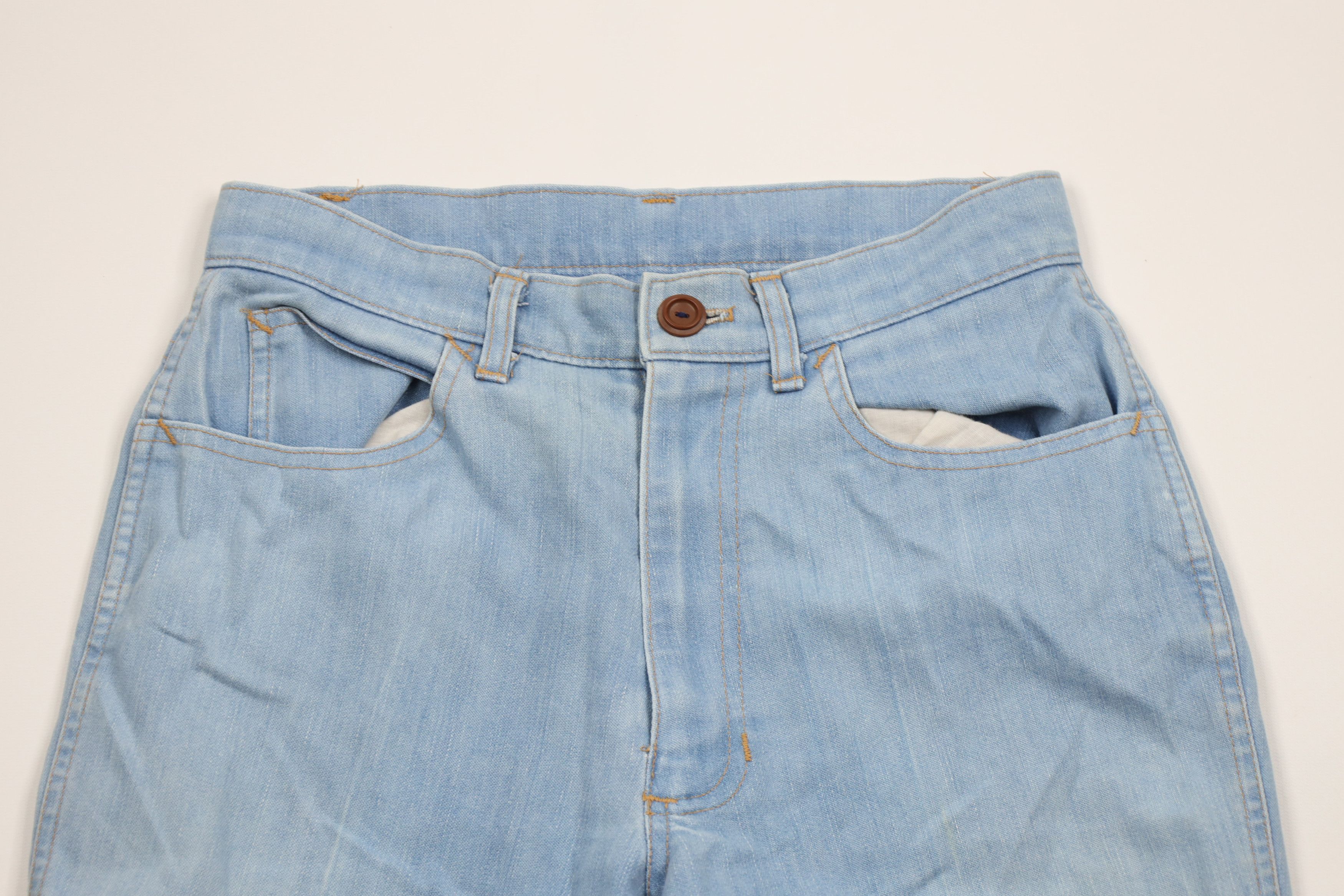 Vintage Vintage 70s Streetwear Flared Wide Leg Denim Jeans Blue USA Size 27" / US 4 / IT 40 - 2 Thumbnail