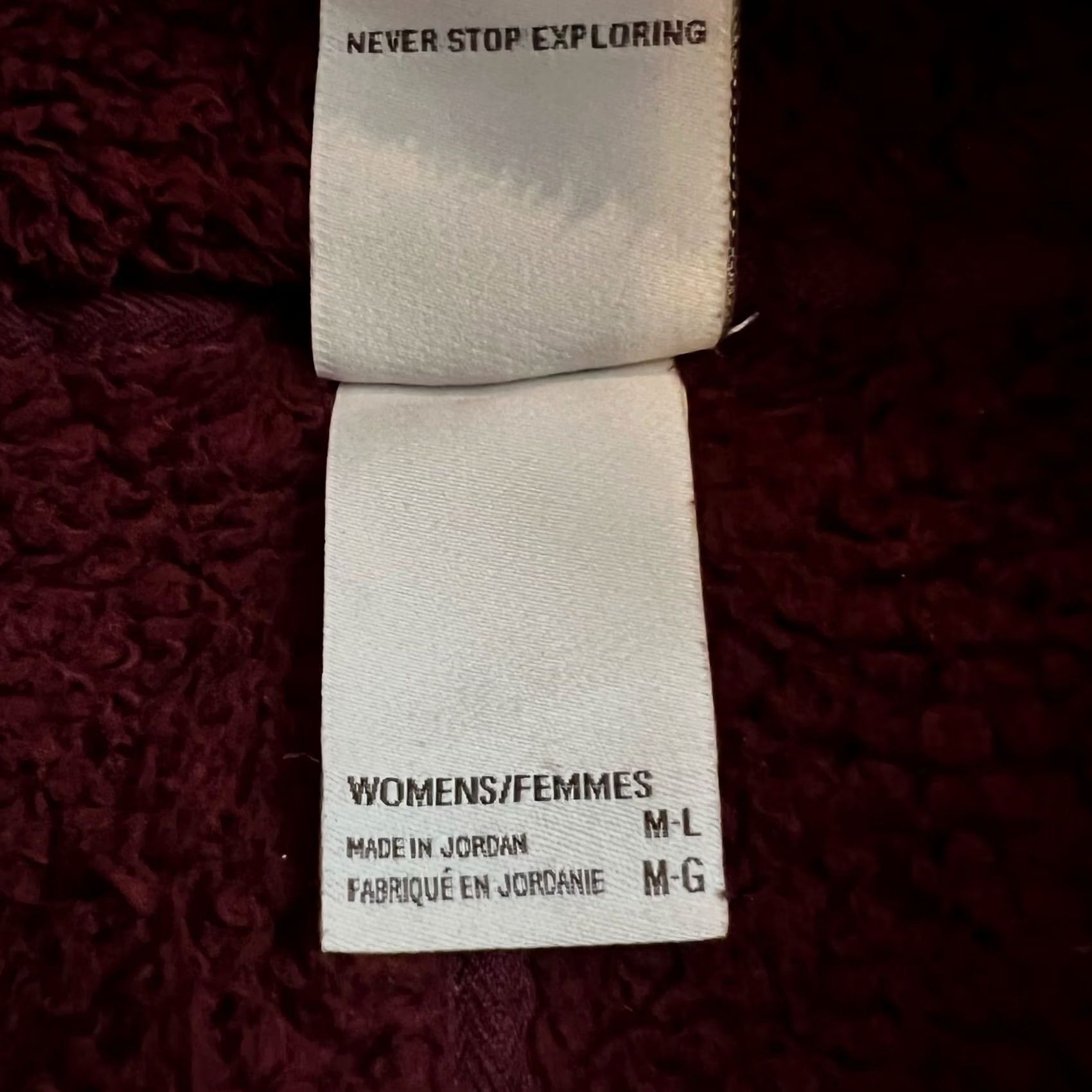 The North Face The North Face Women's L Oversize Jacket Sherpa Fleece Campshire Wrap Maroon Size L / US 10 / IT 46 - 6 Thumbnail