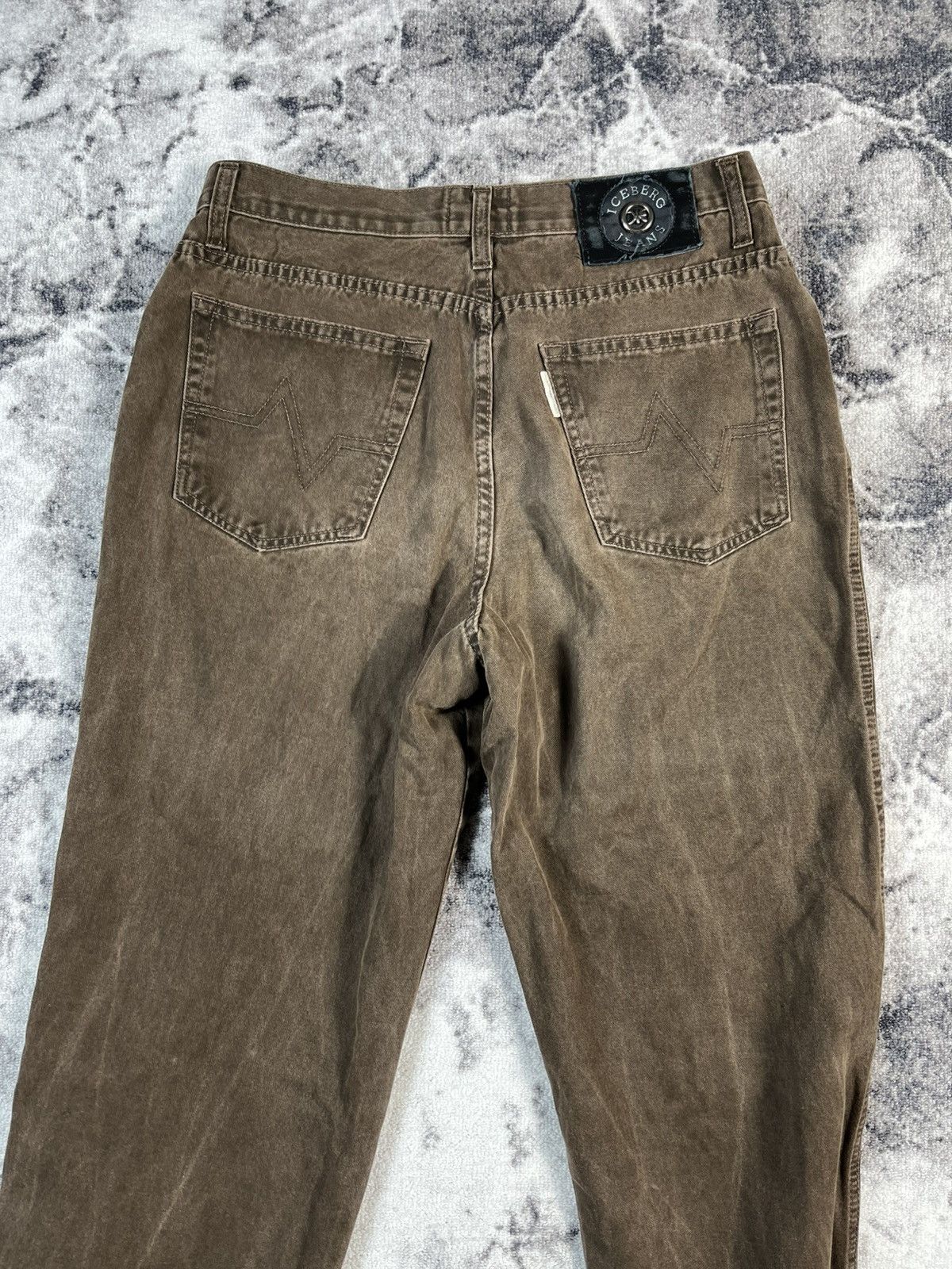 Iceberg Iceberg 90s Vintage Brown Denim Made in Italy Rare Size US 31 - 9 Thumbnail