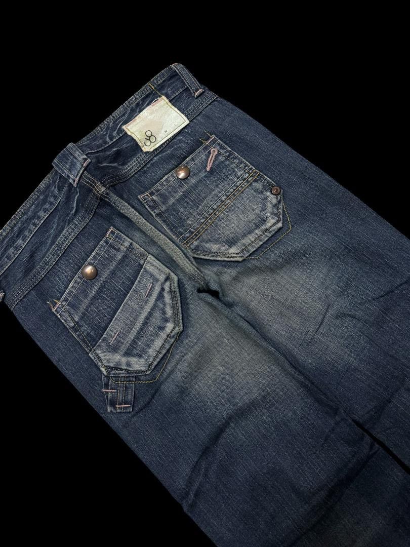 Japanese Brand BAGGY Vintage 90s John Bull Honey Comb Faded Style Distress Size US 29 - 16 Thumbnail
