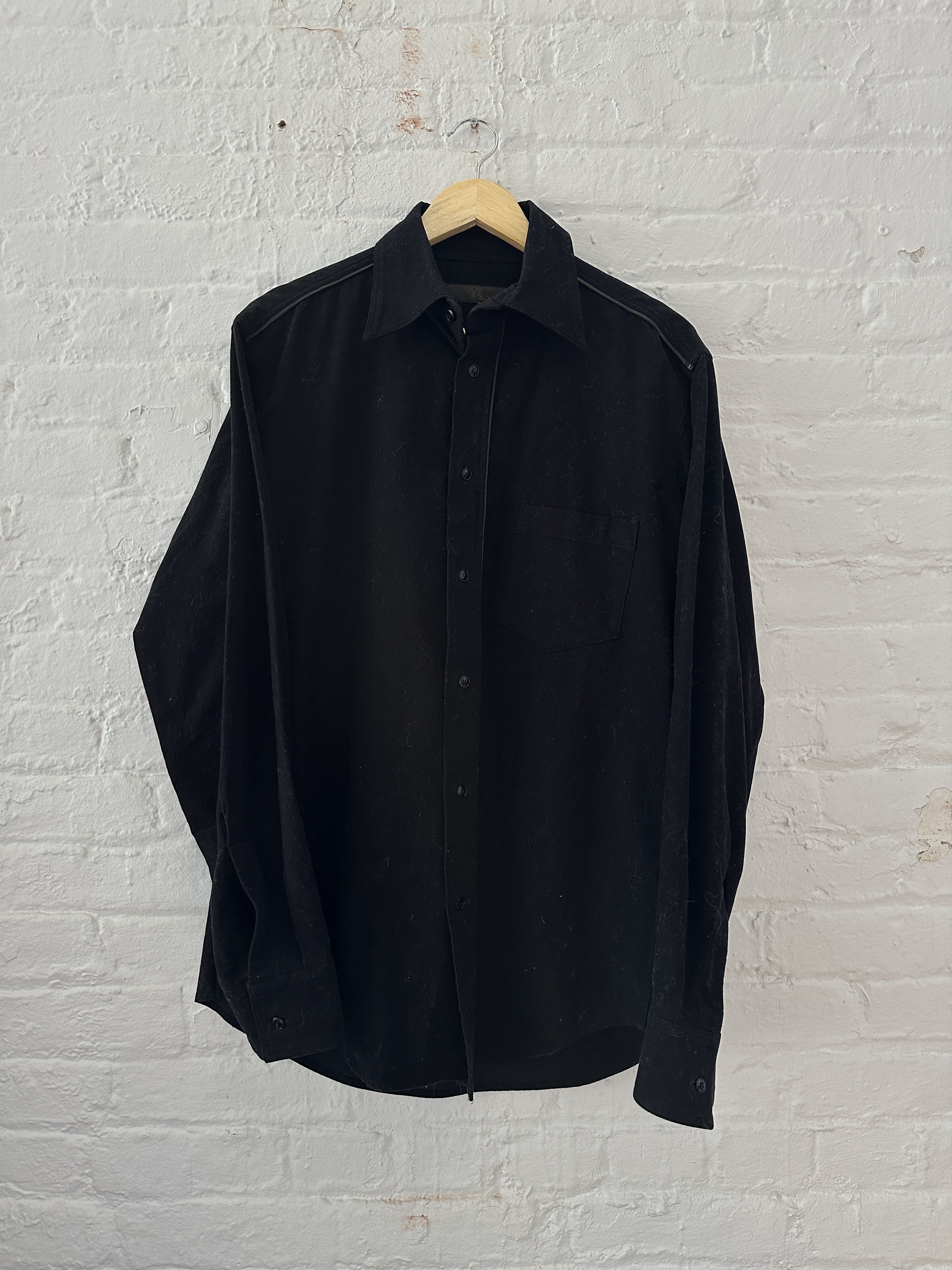 Yohji Yamamoto Yohji Yamamoto Velour Button Up Shirt Size US M / EU 48-50 / 2 - 1 Thumbnail