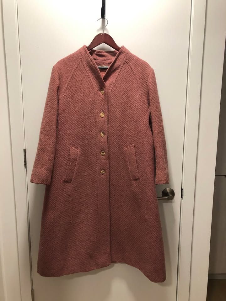 Other Dusty Rose Womens Vintage Wool & Mohair Pea Coat Size M / US 6-8 / IT 42-44 - 1 Thumbnail