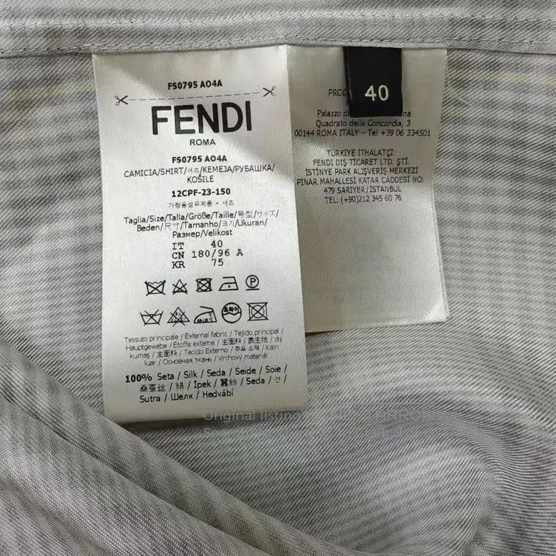 Fendi Fendi Gray Short Sleeve Men's Shirt . Size US L / EU 52-54 / 3 - 5 Thumbnail