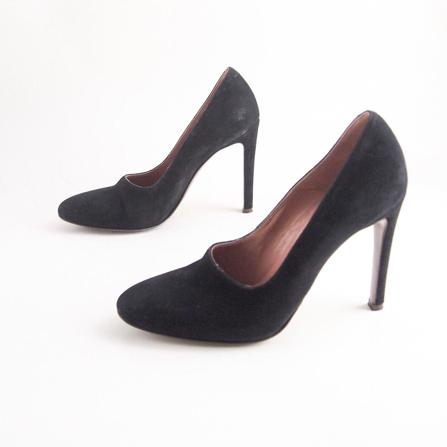 Designer L'Autre Chose Heels Black Suede Womens US 9 EU 39 $480 Size US 9 / IT 39 - 2 Thumbnail