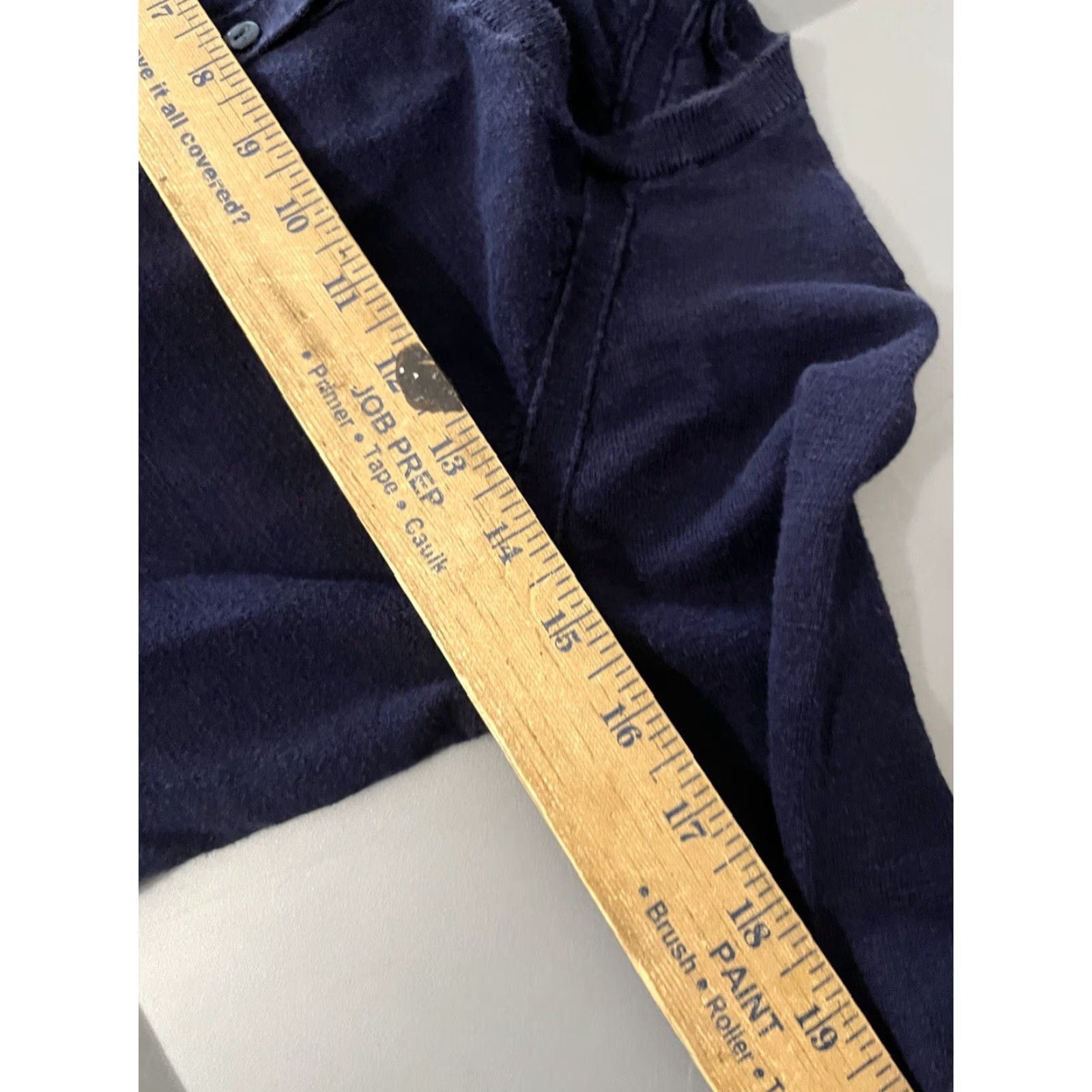 Loft VINTAGE LOFT Cardigan Sweater Women XS Blue Open Front 100% Cotton Long Sleeve Regular Knit Size XS / US 0-2 / IT 36-38 - 6 Thumbnail