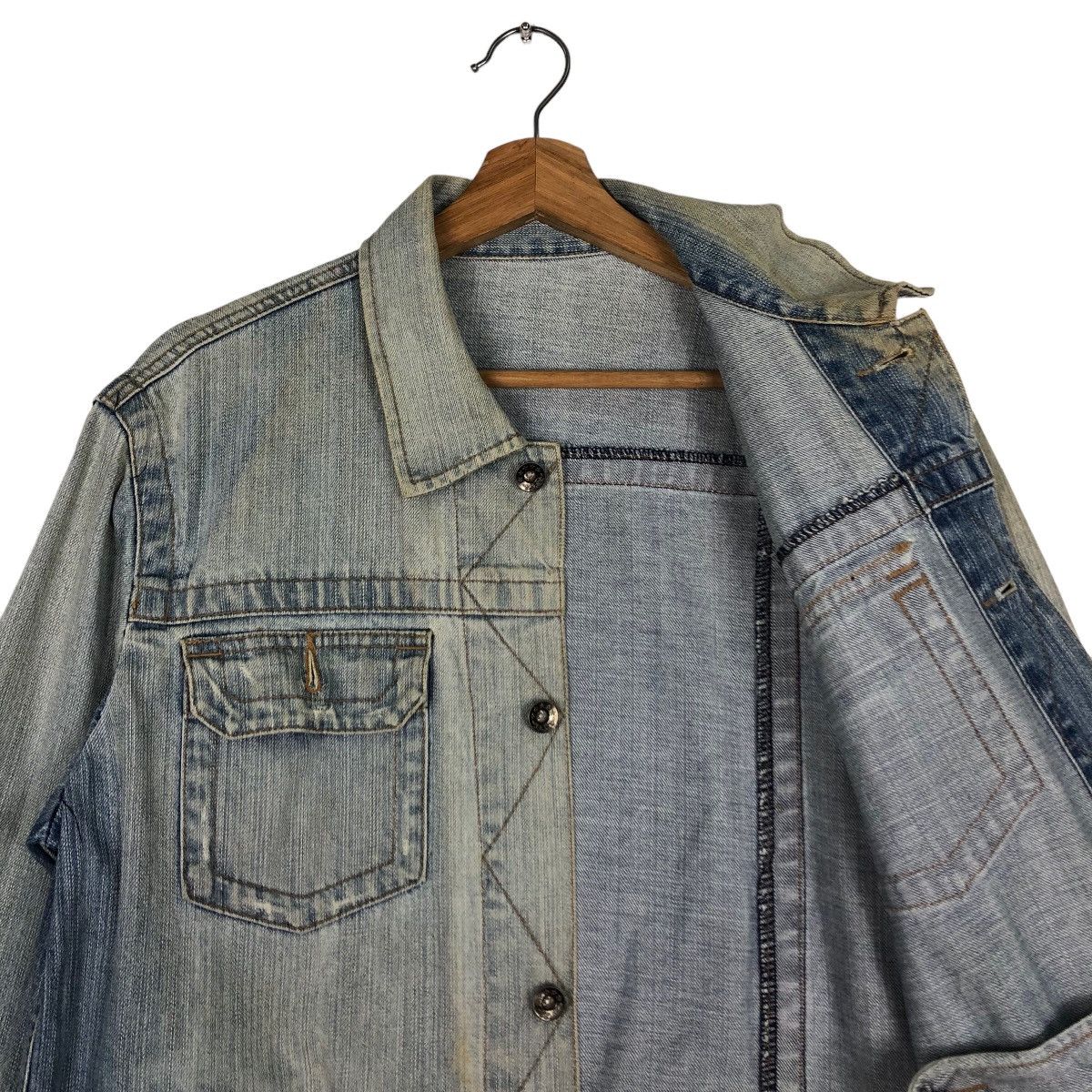 Japanese Brand 🔥Vtg Denim Biker Jacket Topvalu Issey Miyake Japan Size US L / EU 52-54 / 3 - 10 Thumbnail
