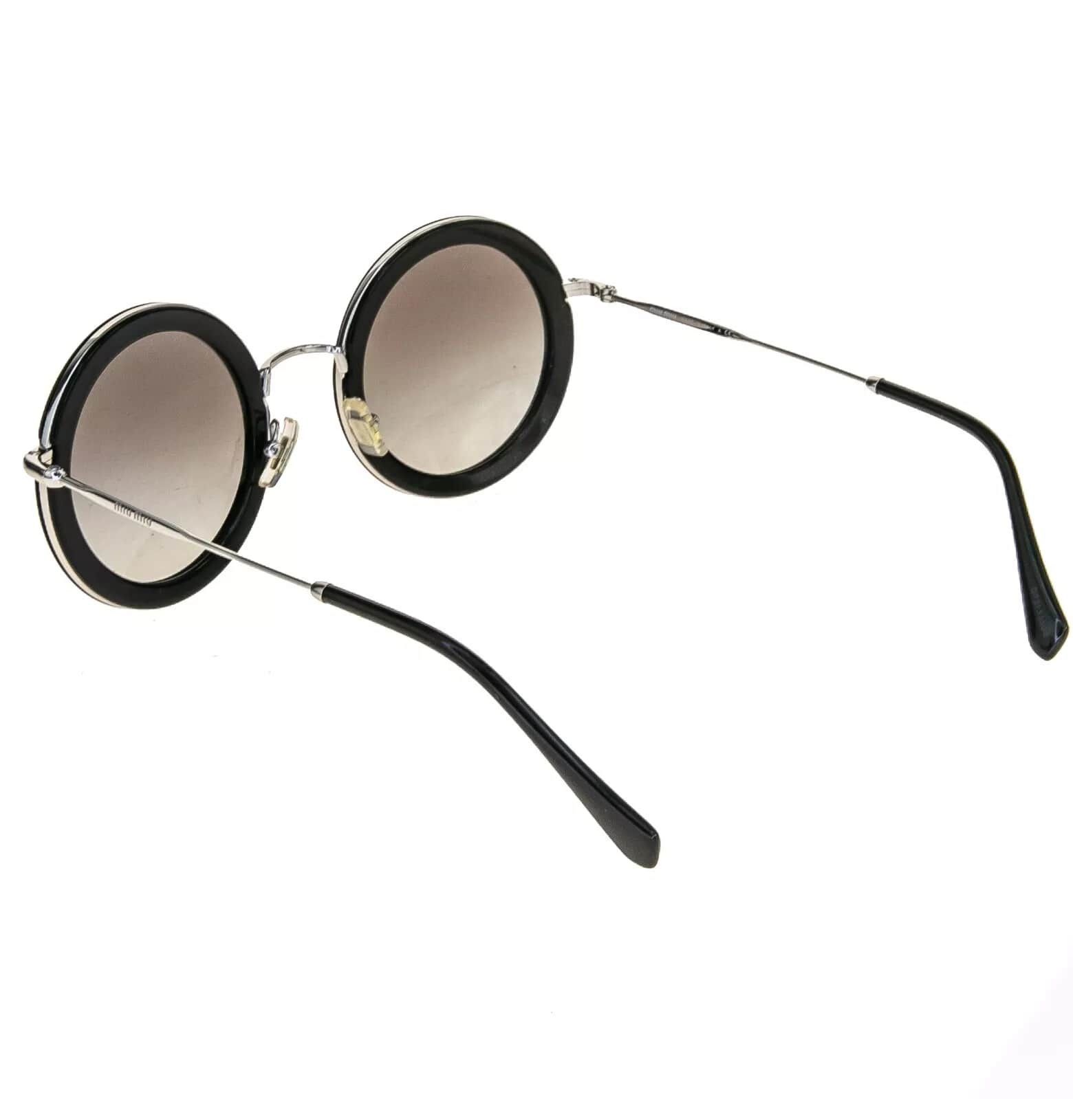 Miu Miu MIU MIU DELICE 59U Black Silver Crystal Stud Retro MU59US Size ONE SIZE - 5 Thumbnail