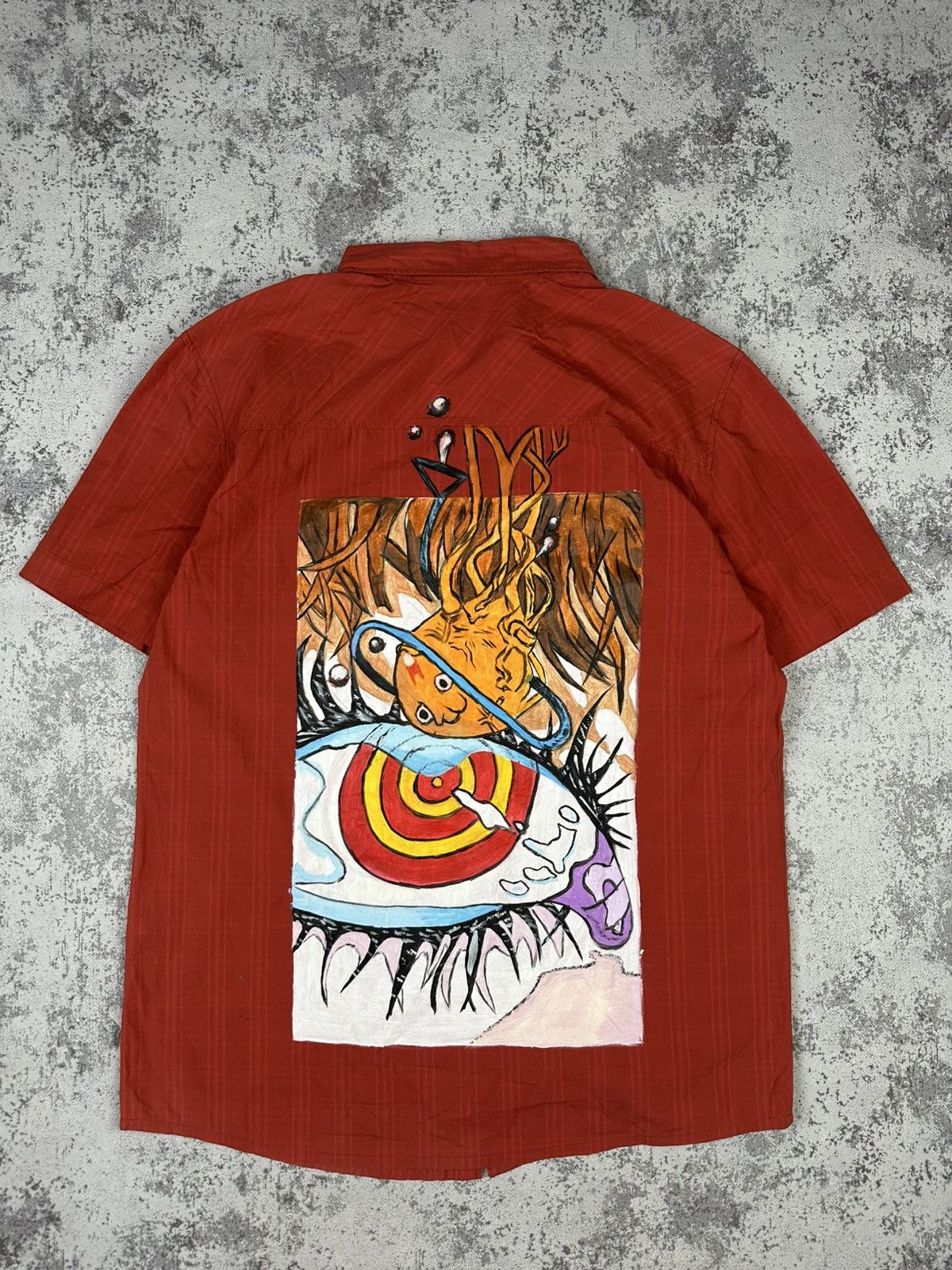 Vintage Custom Jack Wolfskin Shirt Hand Painted Back Graphic Size US L / EU 52-54 / 3 - 1 Thumbnail