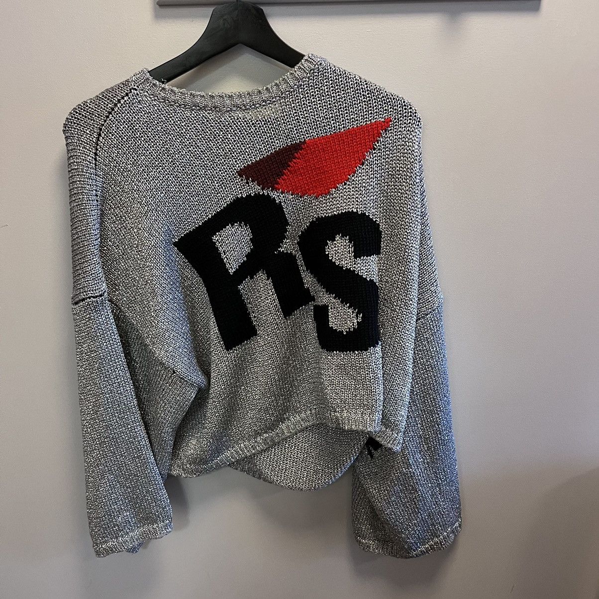 Raf Simons RAF Simons silver knit wear 21ss size m Size US M / EU 48-50 / 2 - 1 Thumbnail
