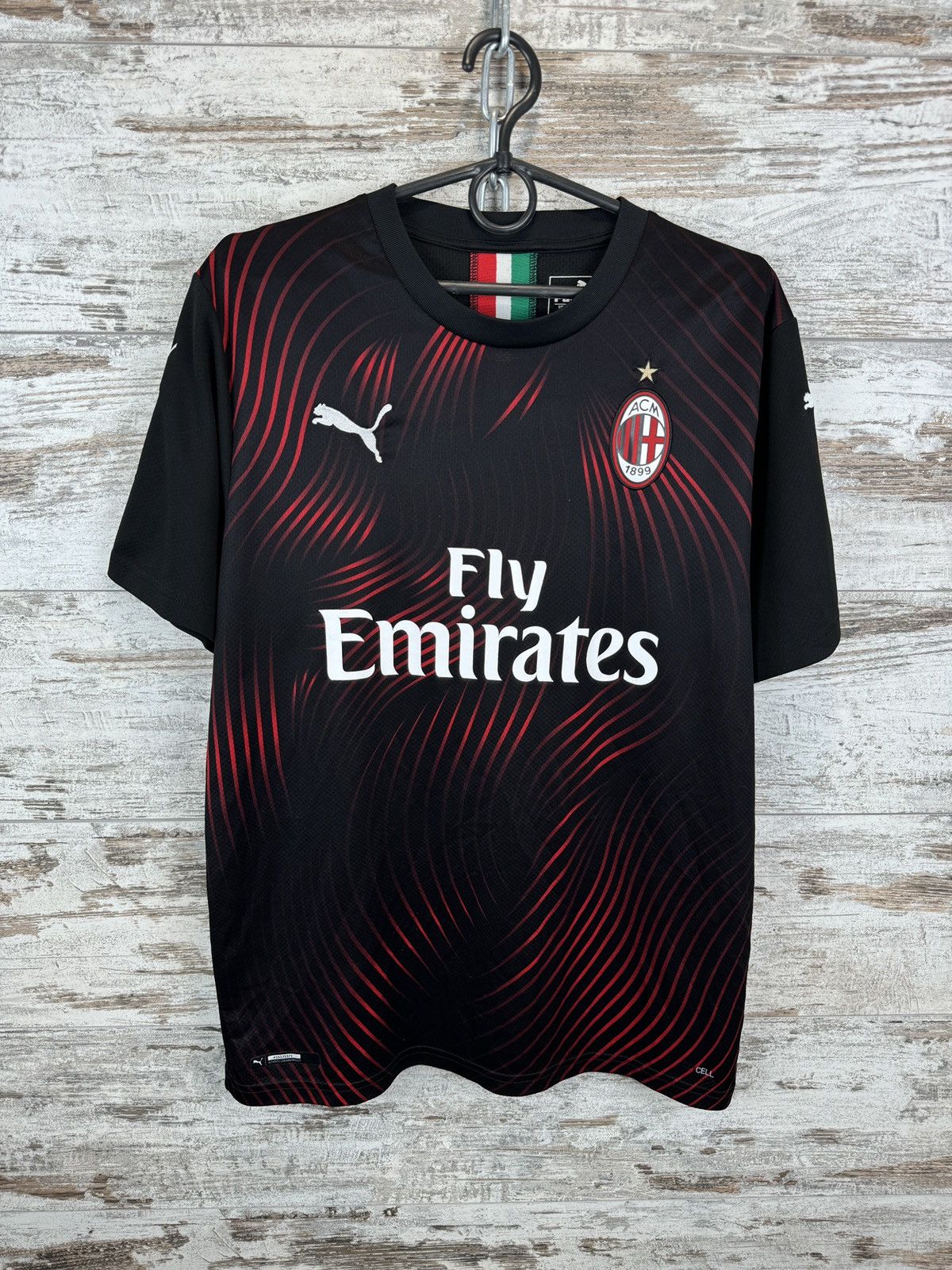 Puma Mens Vintage Puma ACM Milan T-shirt soccer jersey tee Size US M / EU 48-50 / 2 - 2 Thumbnail