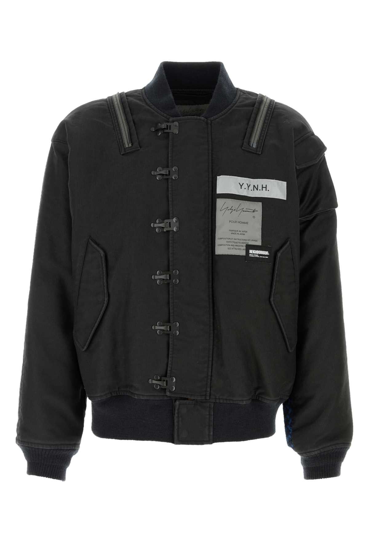 Yohji Yamamoto Black Denim Yohji Yamamoto X Neighborhood Bomber Jacket Size US XL / EU 56 / 4 - 1 Thumbnail