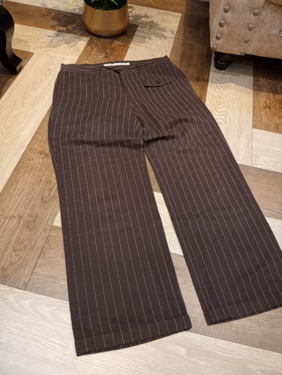 Issey Miyake VINTAGE SUNAOKUWAHARA ISSEY MIYAKE STRIPED PANTS Size 30" / US 8 / IT 44 - 3 Thumbnail