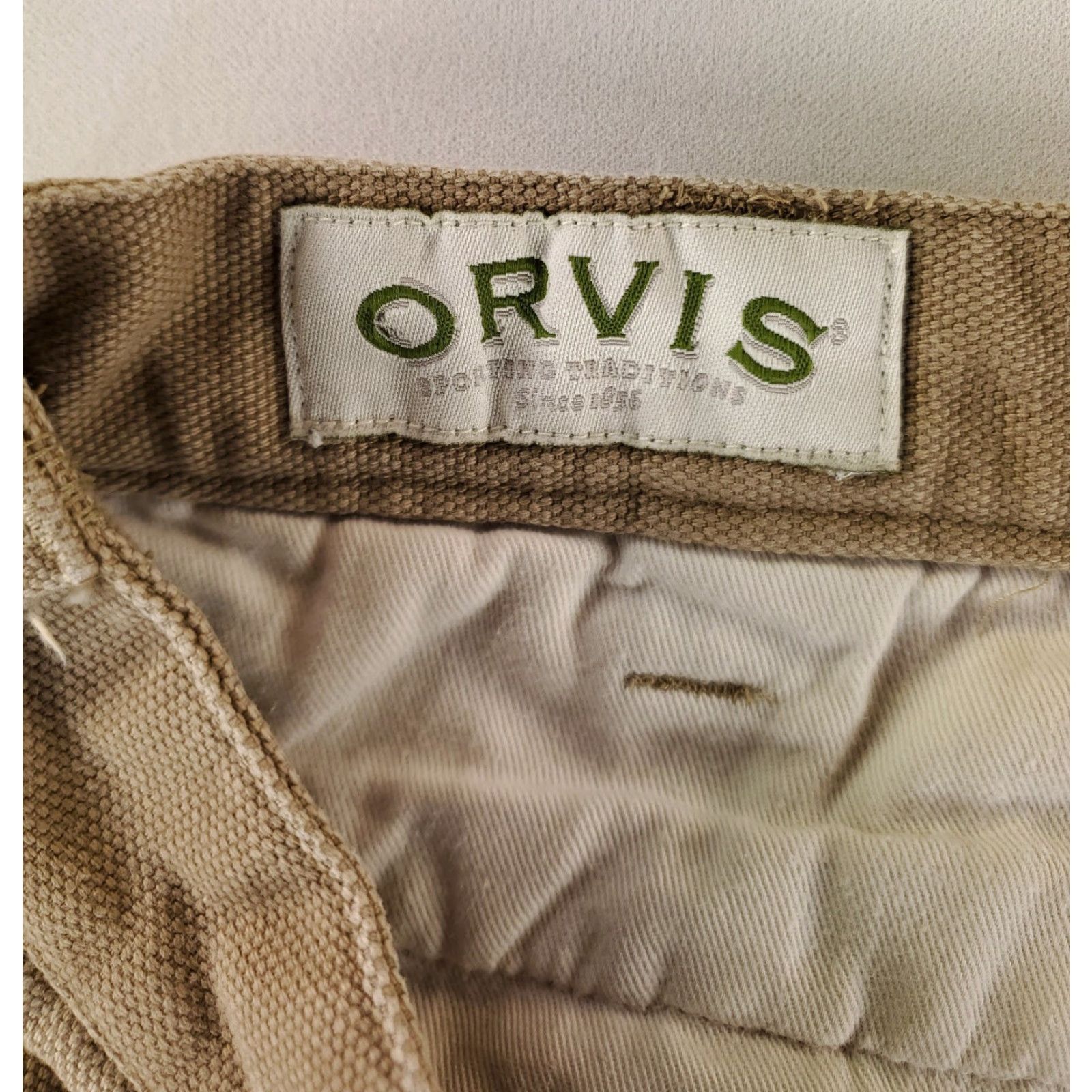 Orvis VINTAGE Orvis Pants Heavy Twill Brown Mens 33 29 Inseam 29 Casual Pants 90s Mens Brown 33x29 Size US 33 - 3 Thumbnail