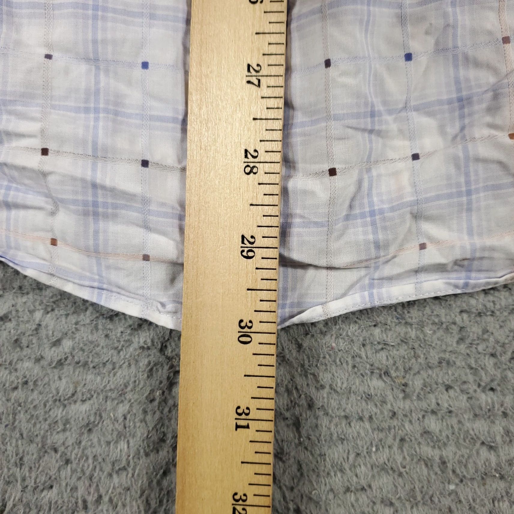 BUGATCHI Bugatchi Uomo Shirt Mens Large Blue Plaid Button Up Short Sleeve Regular Fit Size US L / EU 52-54 / 3 - 5 Thumbnail