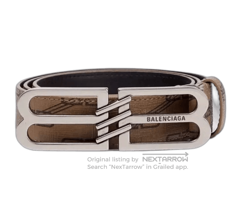 Balenciaga Balenciaga Brown Logo Belt 3.5cm Width. Size ONE SIZE - 1 Thumbnail